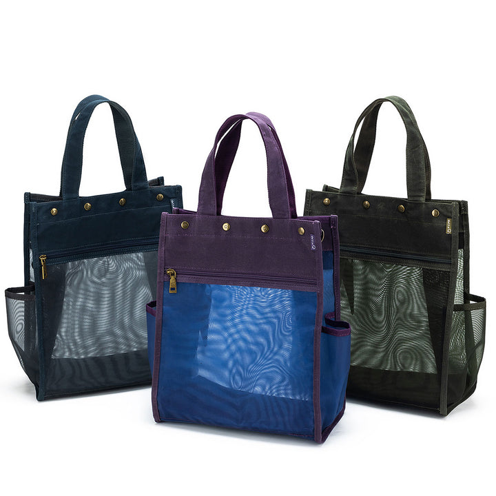 della Q Maker's Tall Mesh Tote - Olive - Extra Image