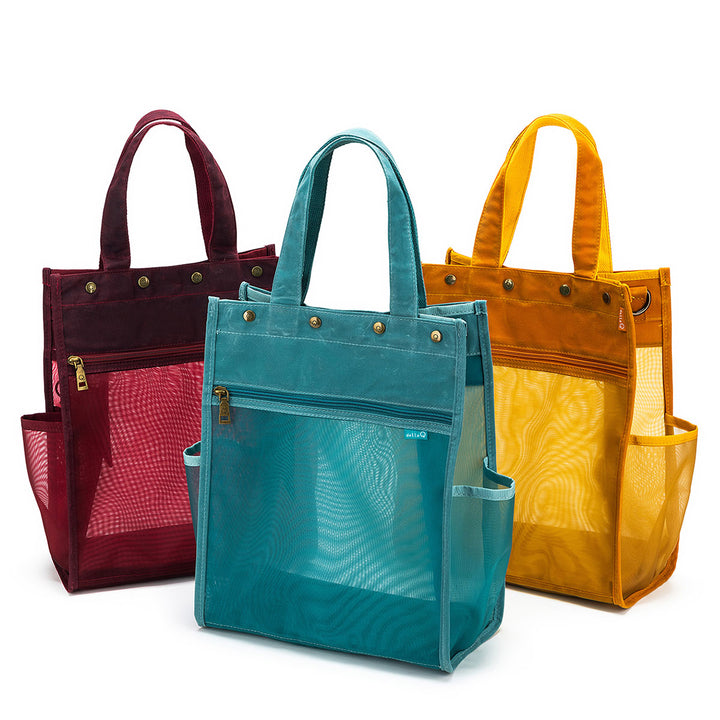 della Q Maker's Tall Mesh Tote - Red - Extra Image