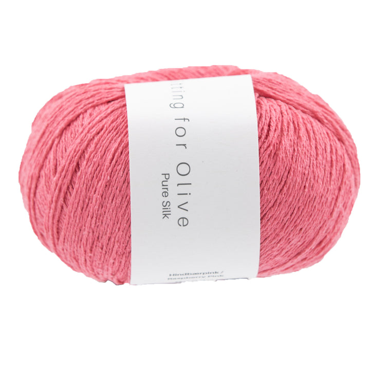 Knitting for Olive Pure Silk Yarn - Raspberry Pink - Zoom Image