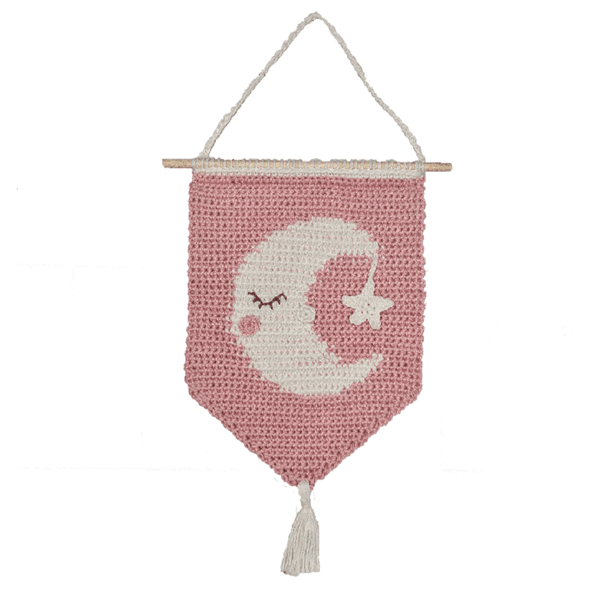Hardicraft Plush Toys - Moon Wall Hanger (Crochet) - Zoom Image
