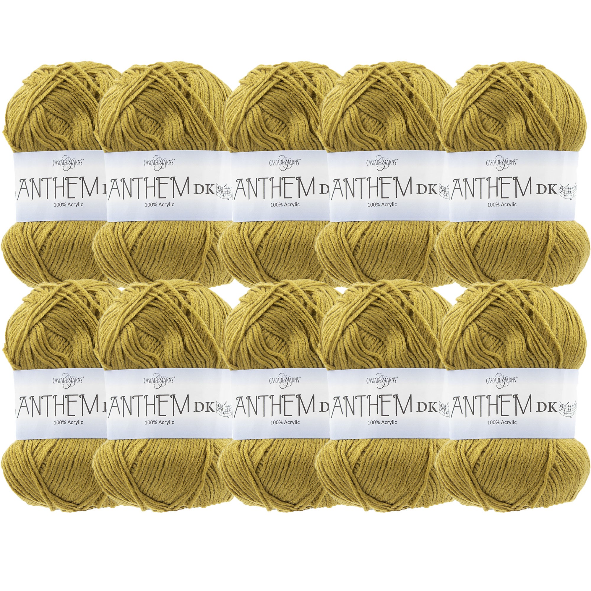 Cascade Yarns Anthem DK Yarn - 78 Golden Olive - 10-Pack - Zoom Image