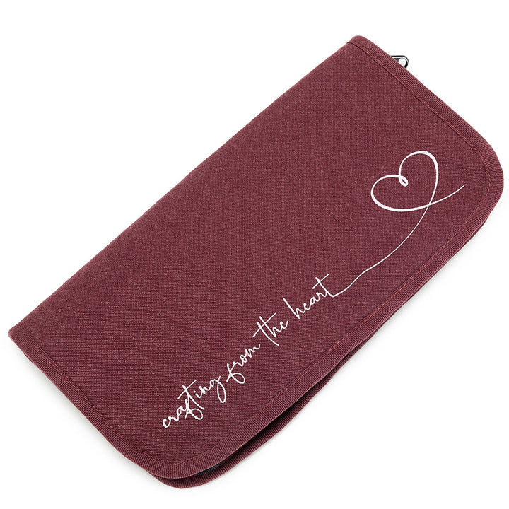 della Q Chicken Boots DPN/Crochet Hook Case - *Linen - Wine - Extra Image