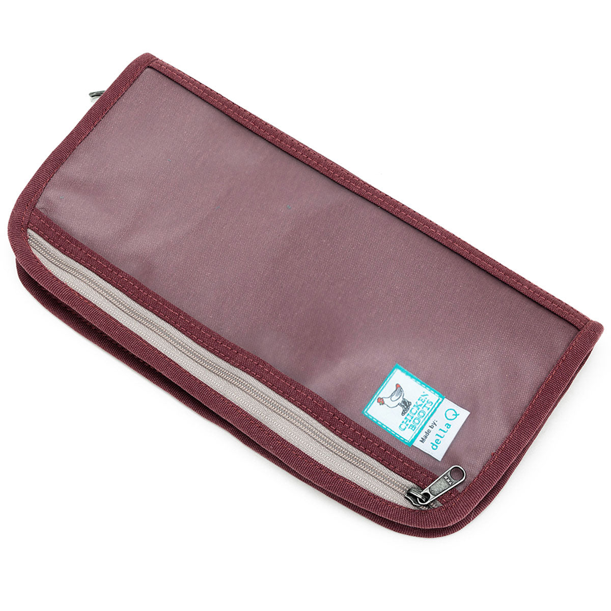 della Q Chicken Boots DPN/Crochet Hook Case - *Linen - Wine - Extra Image