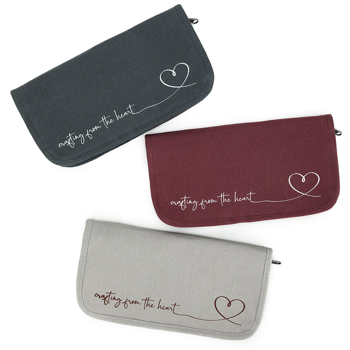 della Q Chicken Boots DPN/Crochet Hook Case - *Linen - Wine - Extra Image