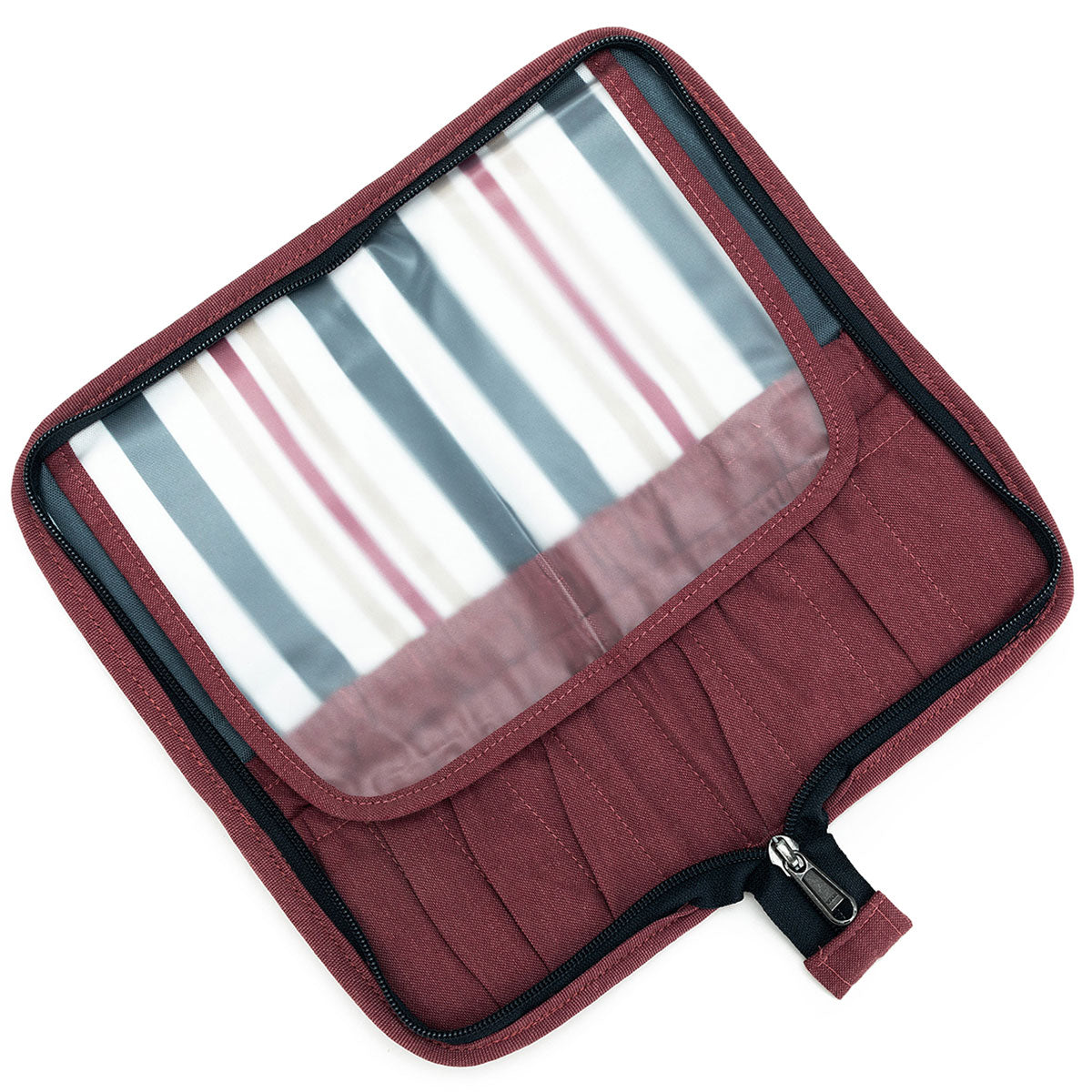 della Q Chicken Boots DPN/Crochet Hook Case - *Linen - Wine - Extra Image