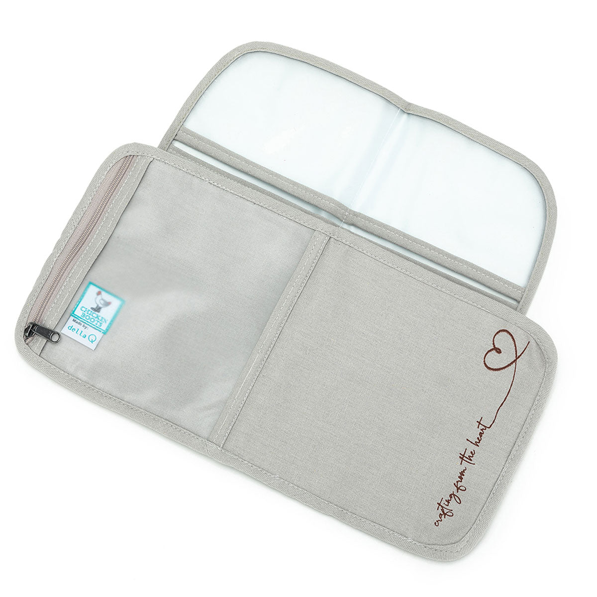 della Q Chicken Boots Interchangeable Needle Case - *Linen - Wine - Extra Image