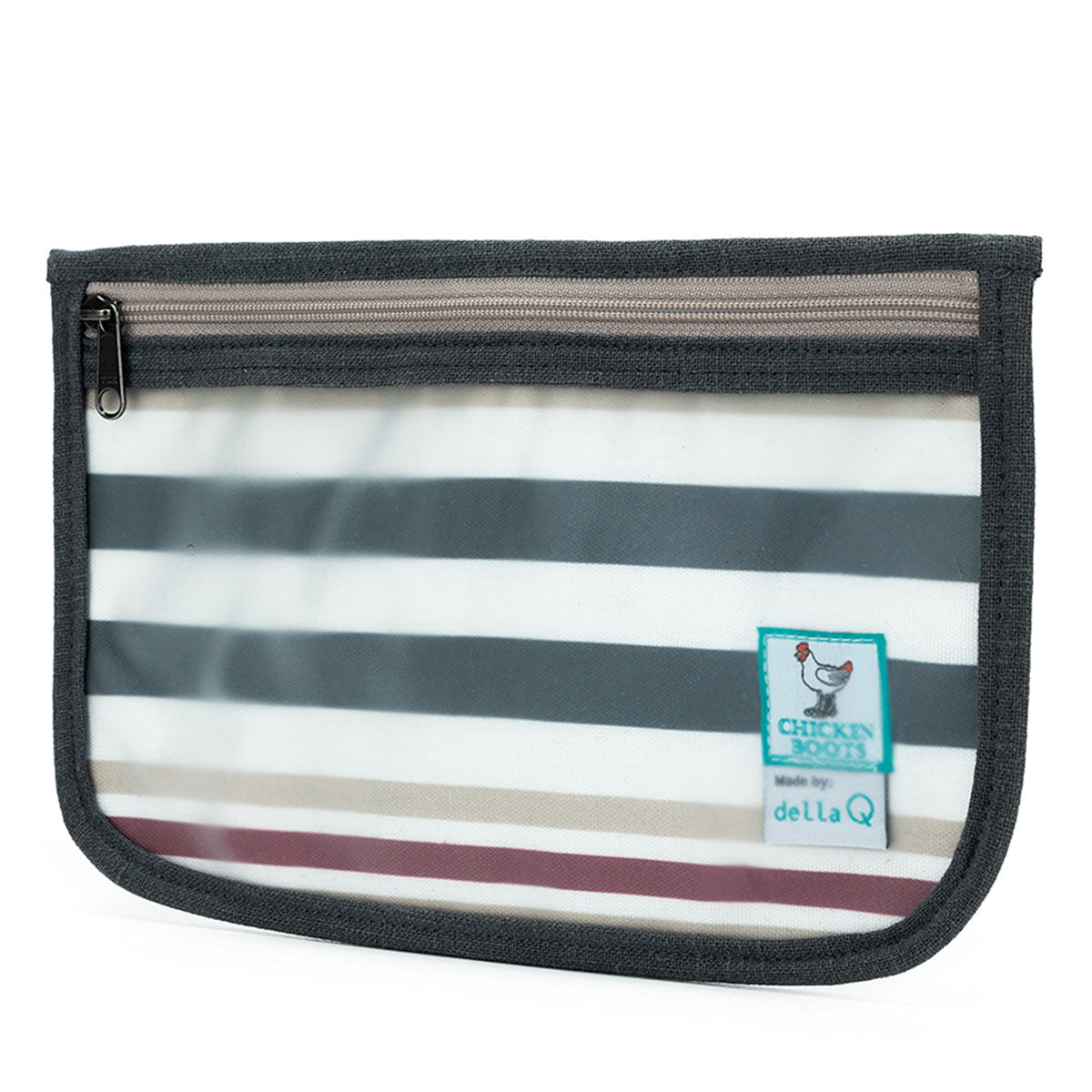 della Q Chicken Boots Notions Case - *Linen - Wine - Extra Image