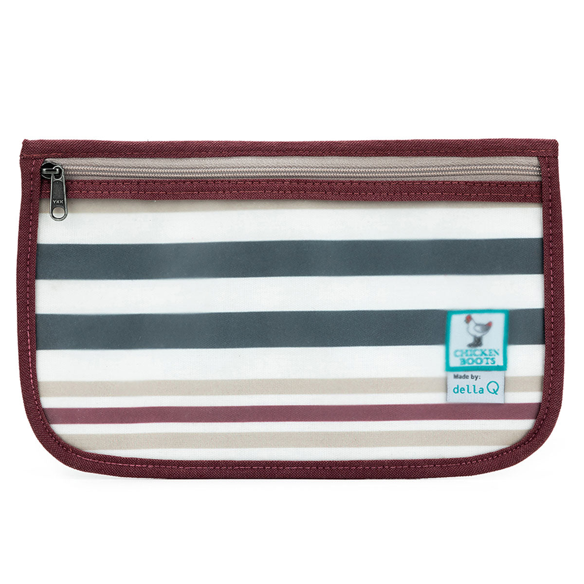 della Q Chicken Boots Notions Case - *Linen - Wine - Extra Image