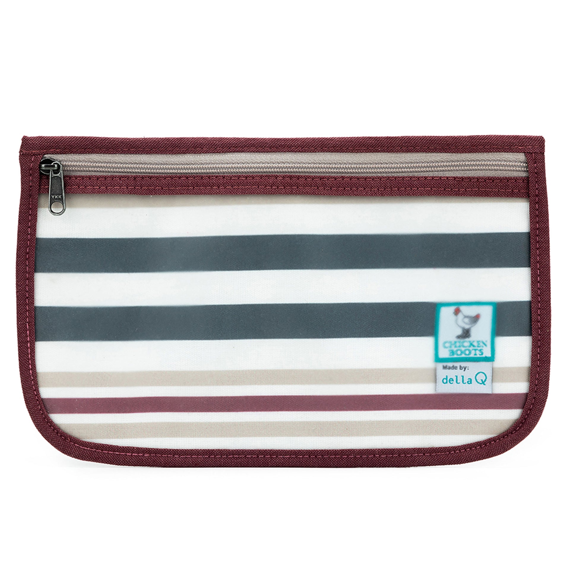 della Q Chicken Boots Notions Case - *Linen - Wine - Zoom Image
