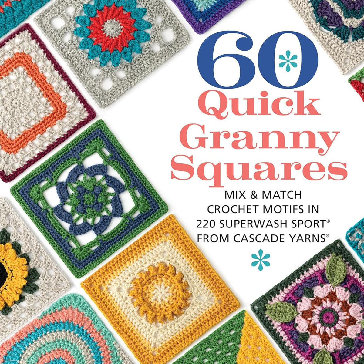 Cascade Yarns 60 Quick Granny Squares Mix & Match Crochet Motifs - Extra Image
