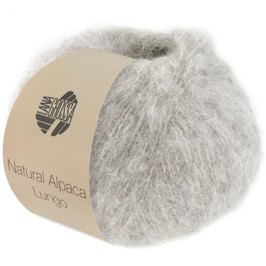 Lana Grossa Natural Alpaca Lungo Yarn - 05 Grey - Extra Image