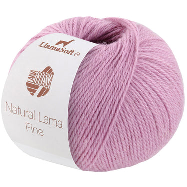 Lana Grossa Natural Lama Fine Yarn - 102 Lilac Pink - Extra Image