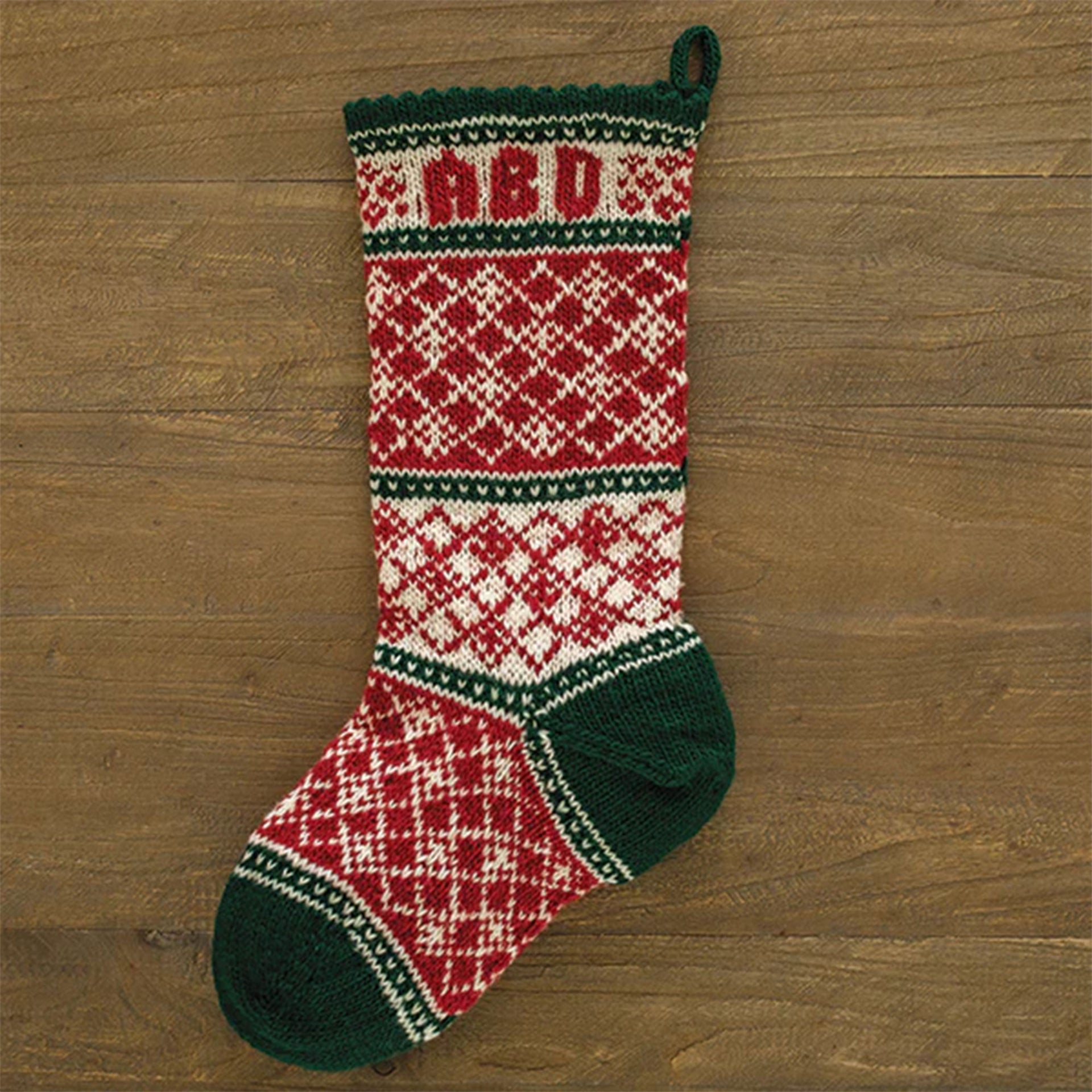 Appalachian Baby Design Cabin Christmas Stocking Kits - Christmas Diamonds Stocking Kit - Zoom Image
