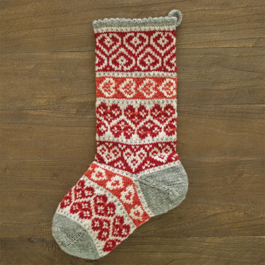 Appalachian Baby Design Cabin Christmas Stocking Kits - Winter Hearts Christmas Stocking Kit - Zoom Image