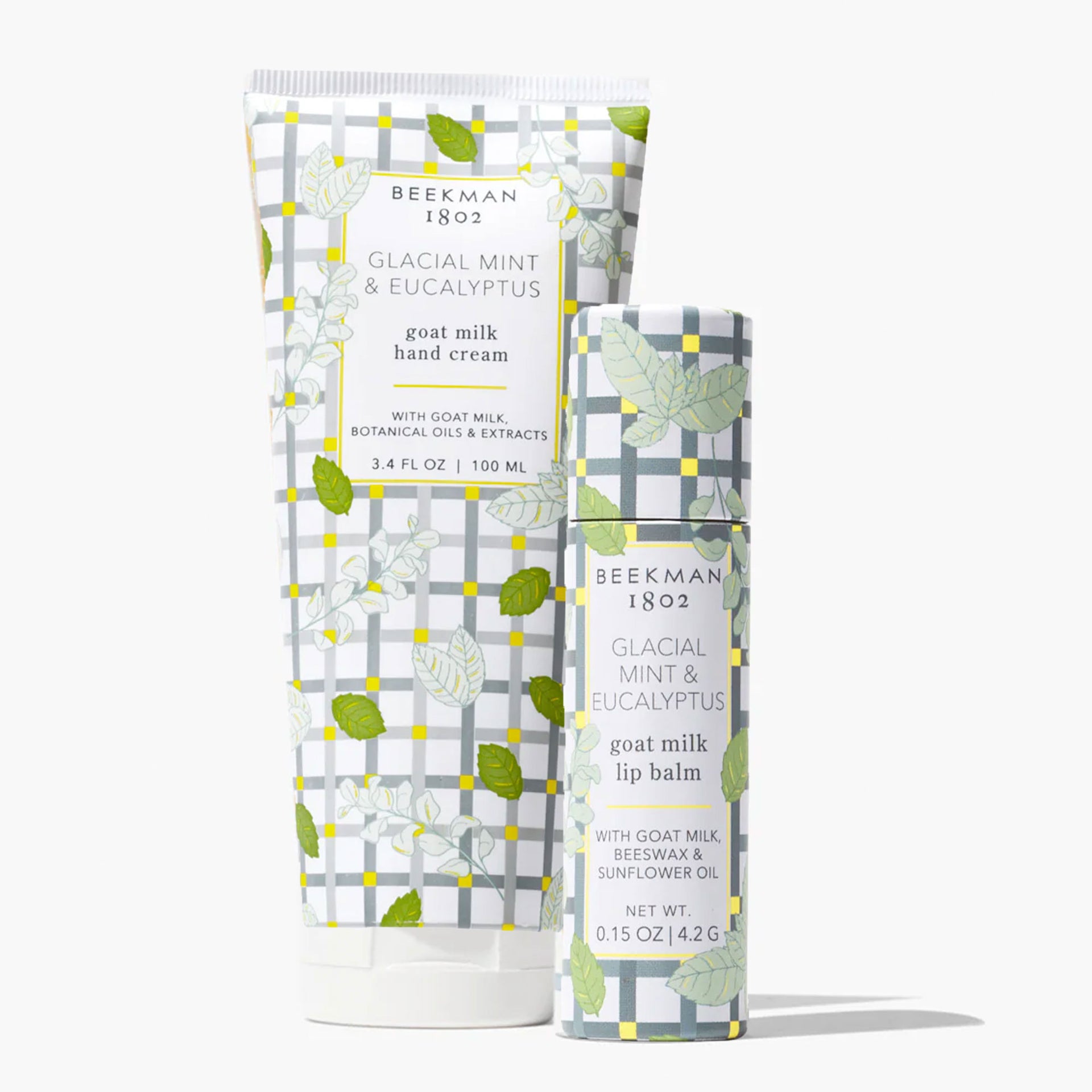 Beekman 1802 Goat Milk Hand Cream and Lip Balm Set - Glacial Mint & Eucalyptus - Zoom Image
