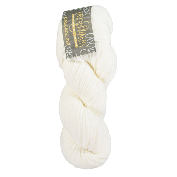 Cascade 220 Yarn - 8505 White - Zoom Image