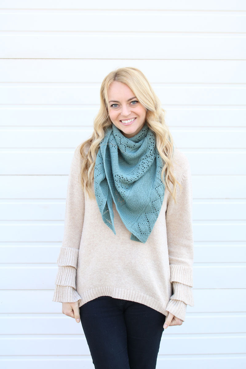 Cascade's Lattice Sampler Shawl - Main Image 1