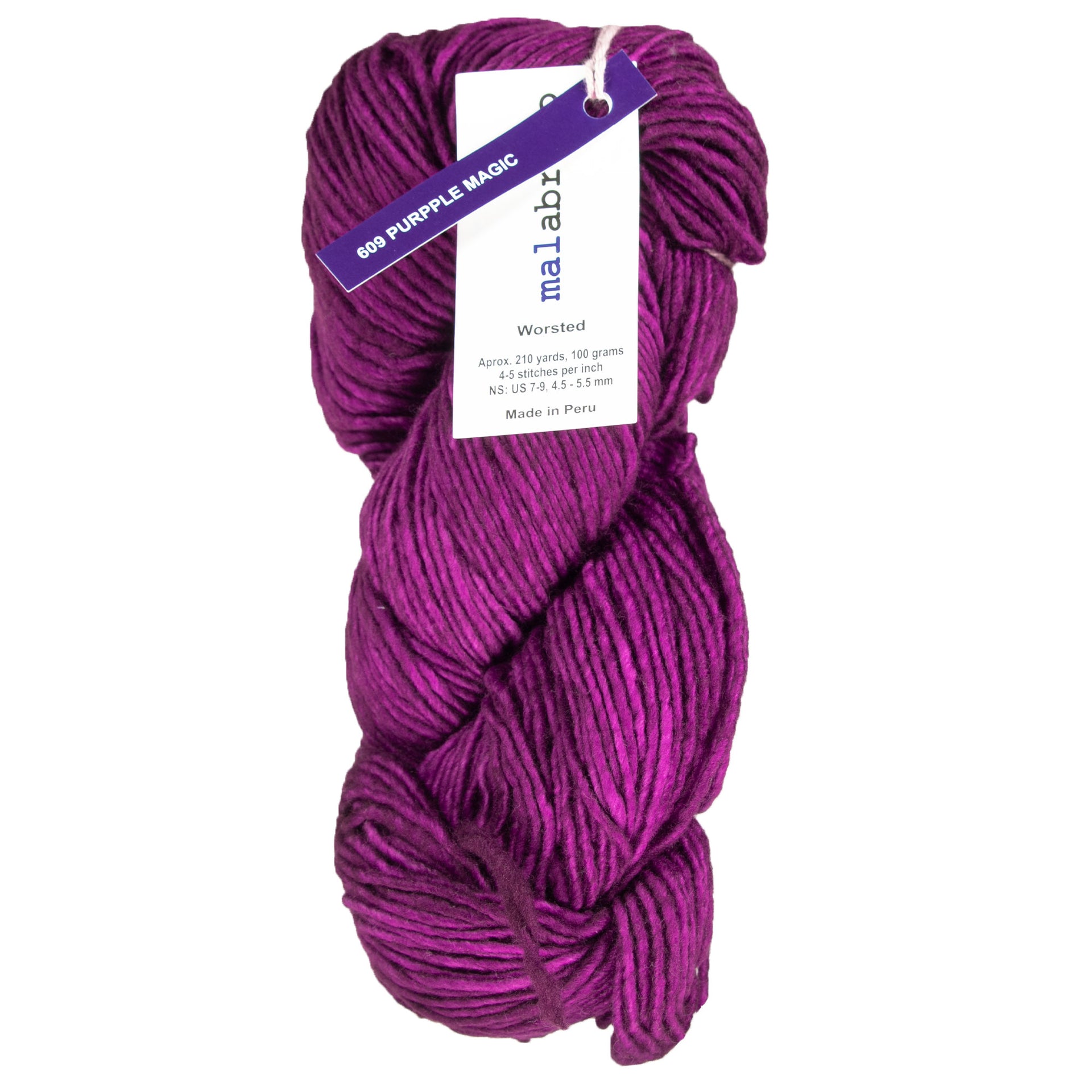Malabrigo Worsted Merino Yarn - 609 Purple Magic - Zoom Image
