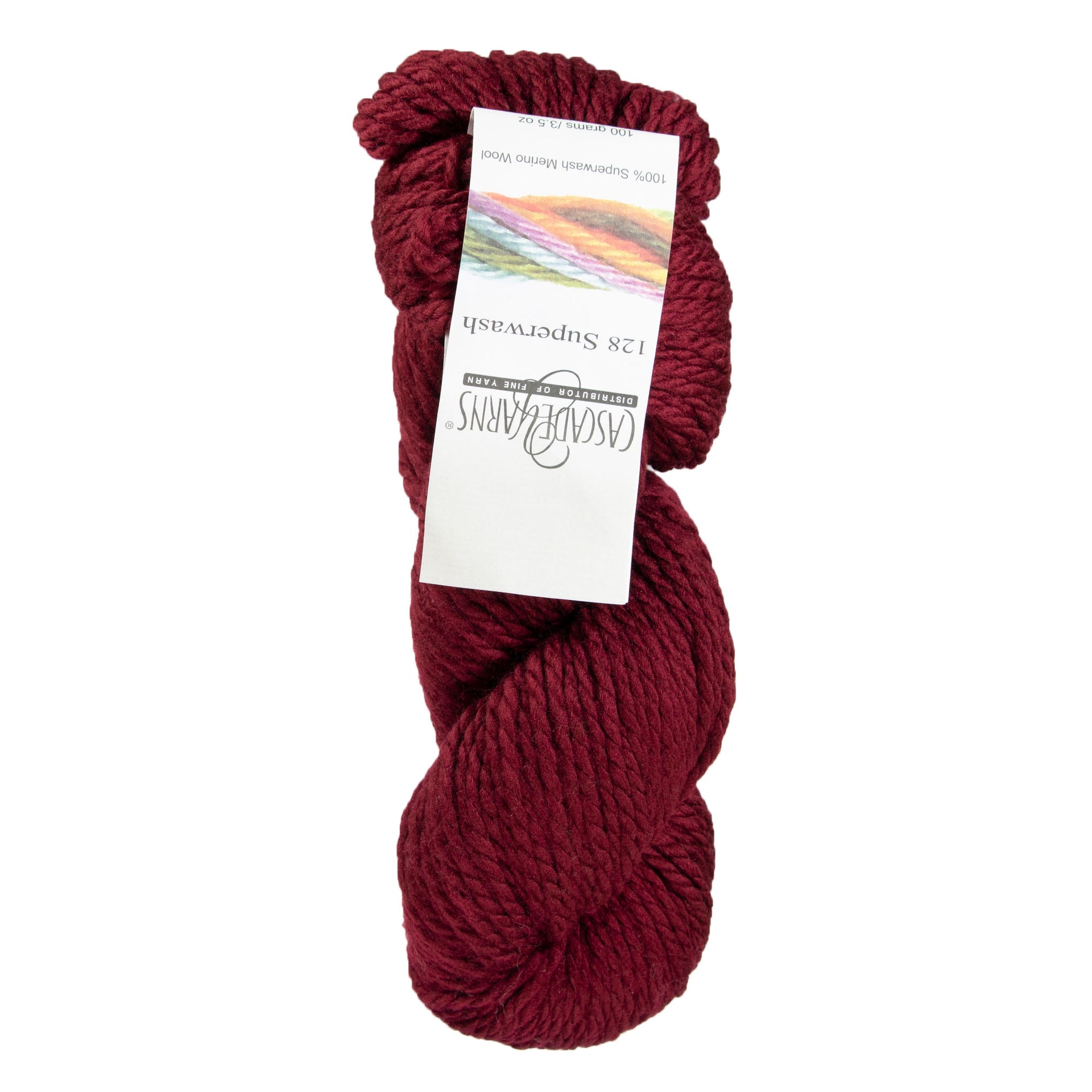 Cascade Yarns 128 Superwash Yarn - 855 Burgundy - Zoom Image
