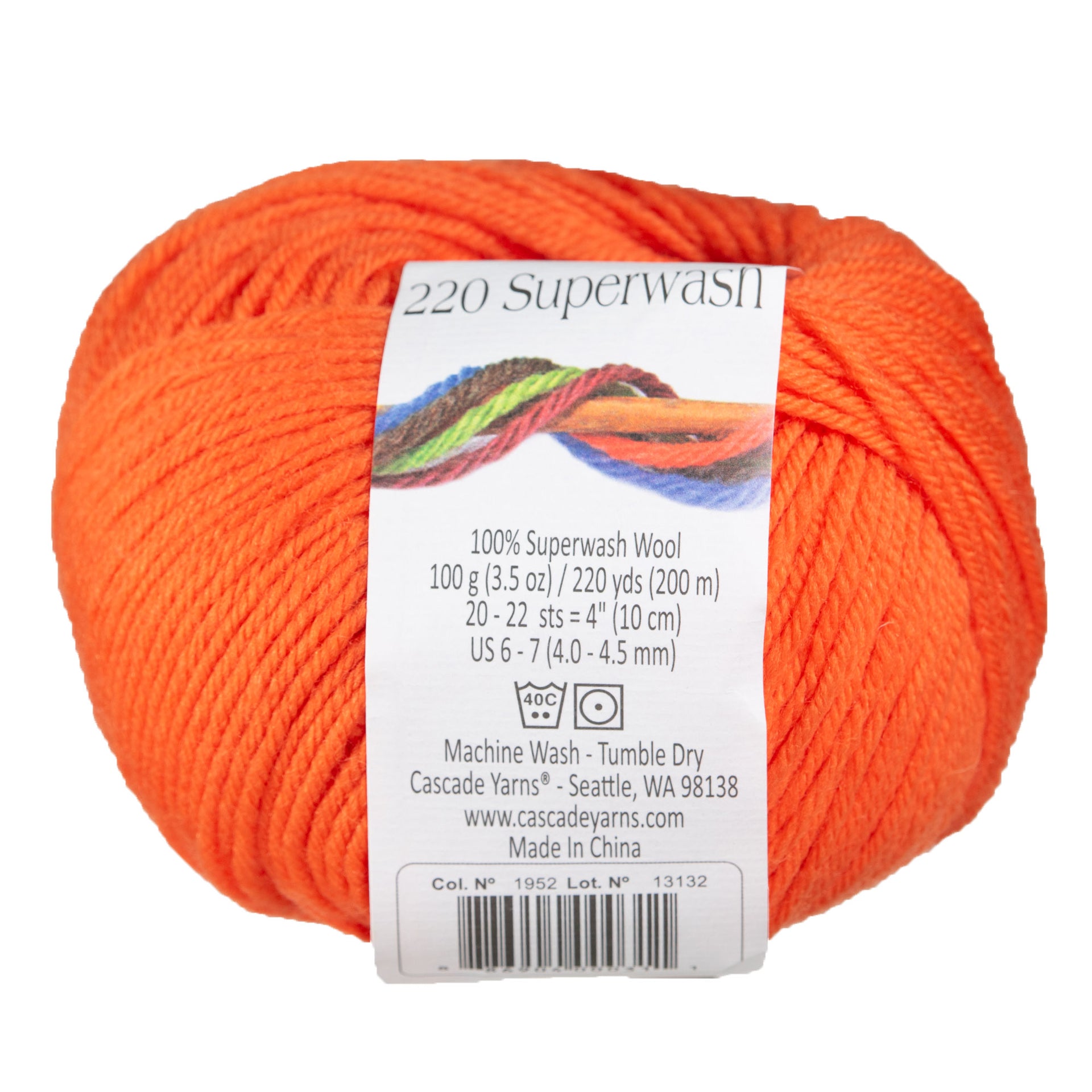 Cascade Yarns 220 Superwash Yarn - 1952 Blaze - Zoom Image
