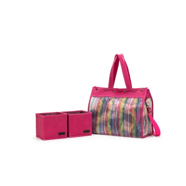 della Q Rainbow Mesh Tote - Bloom