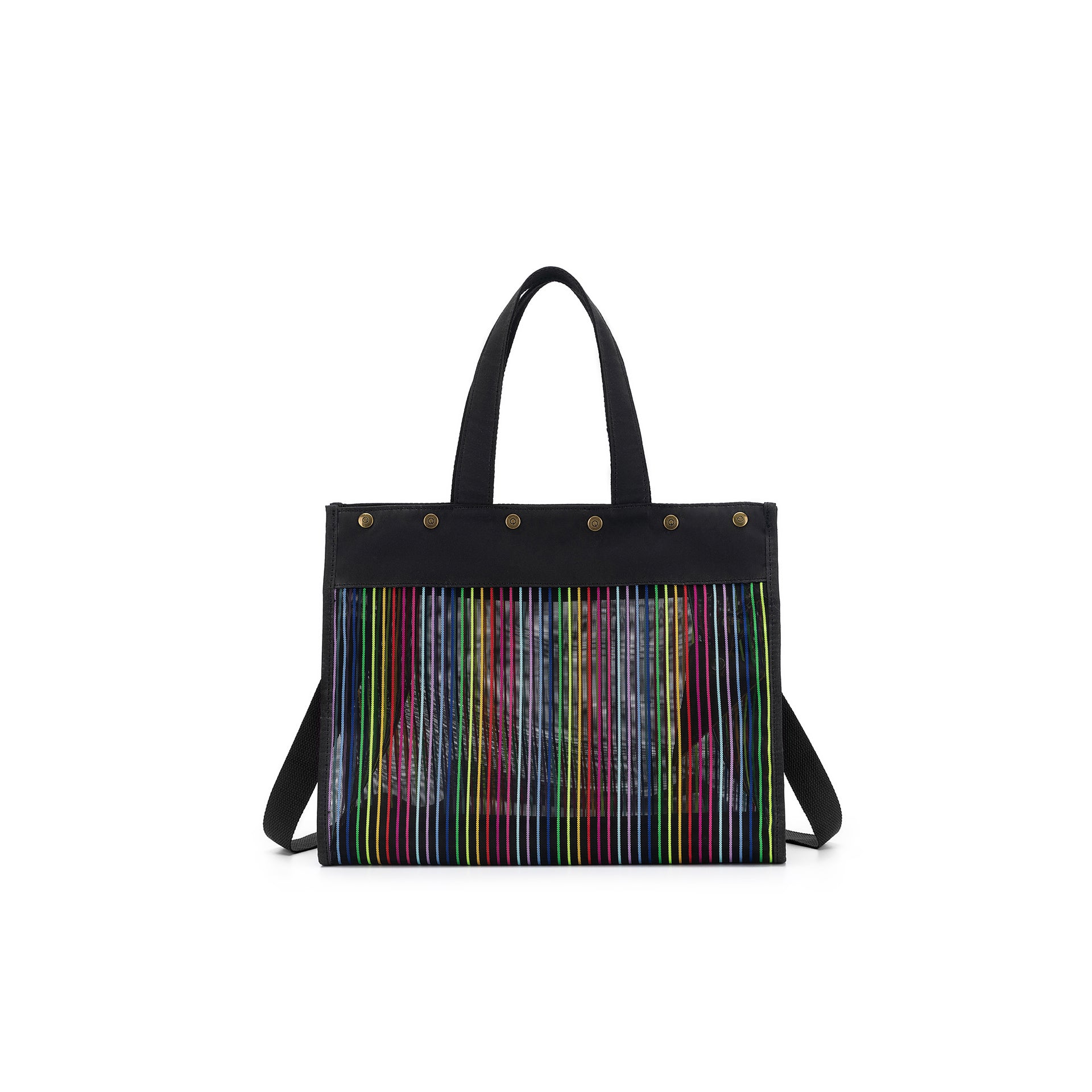 della Q Rainbow Mesh Tote - Black
