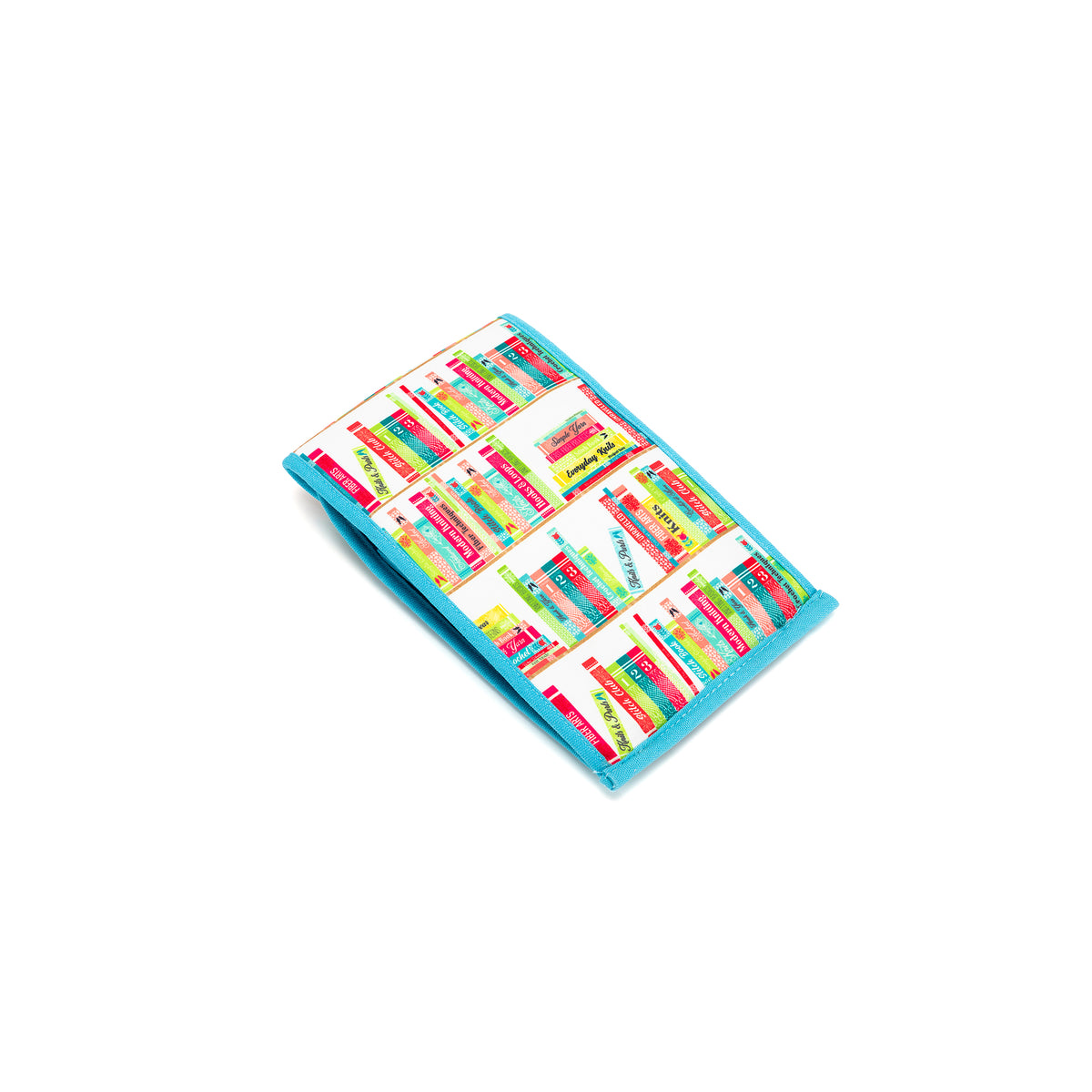 della Q Chicken Boots Accordion Circular Needle Pouch - *Linen - Library - Sky
