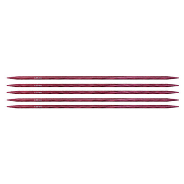 KnitPro Dreamz Double Point Needles - US 6 - 8" (4.0mm) Fuchsia Fan - Zoom Image