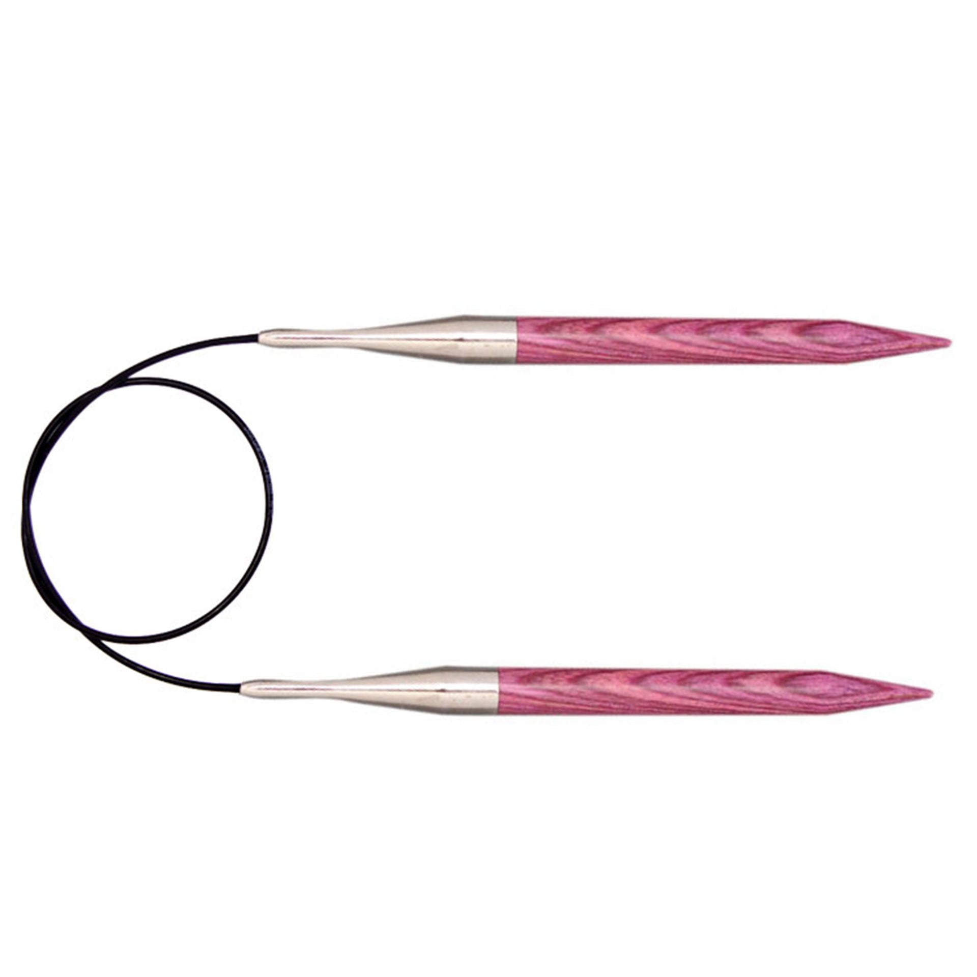 KnitPro Dreamz Fixed Circular Needles - US 6 - 40" Fuchsia Fan - Zoom Image
