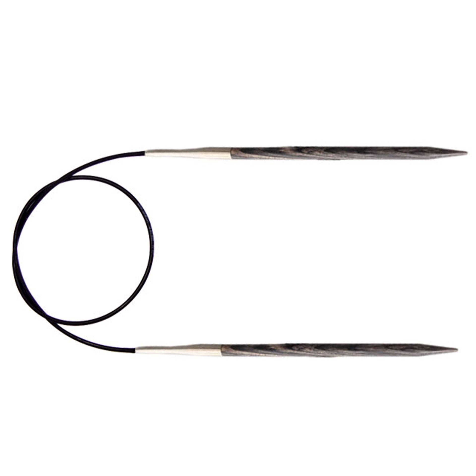KnitPro Dreamz Fixed Circular Needles - US 7 - 40" Grey Onyx - Zoom Image
