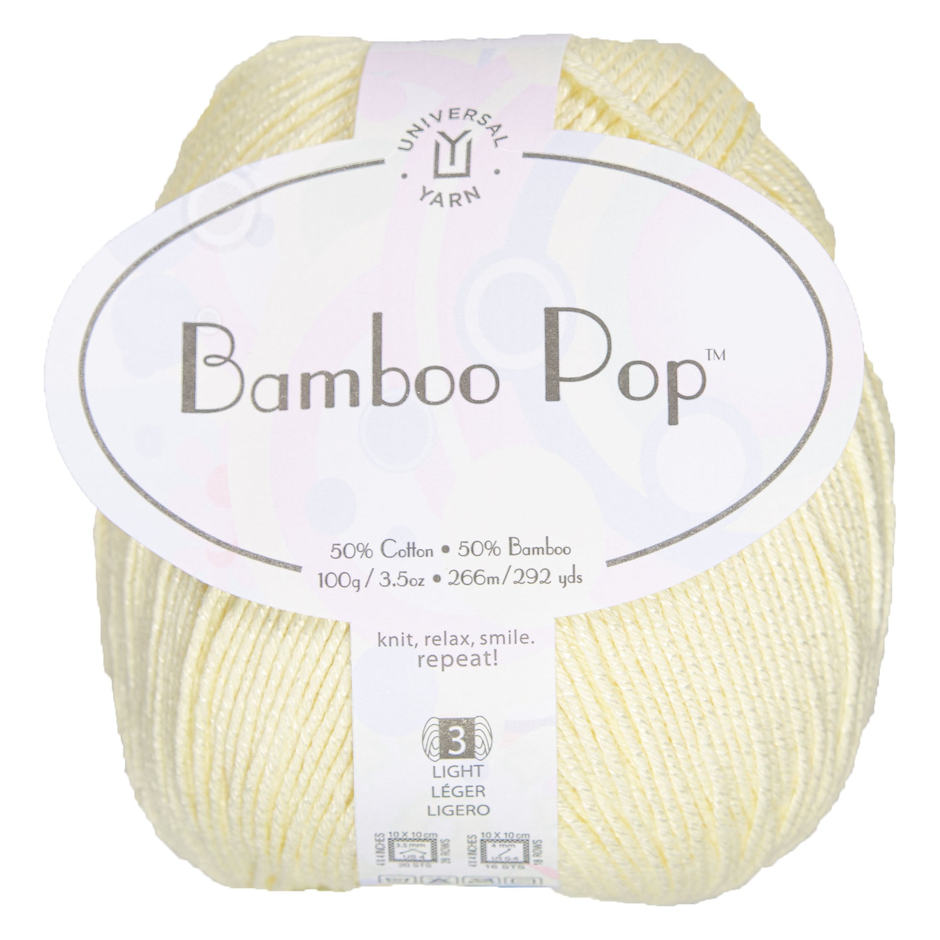 Universal Yarn Bamboo Pop Yarn - 102 Cream - Zoom Image
