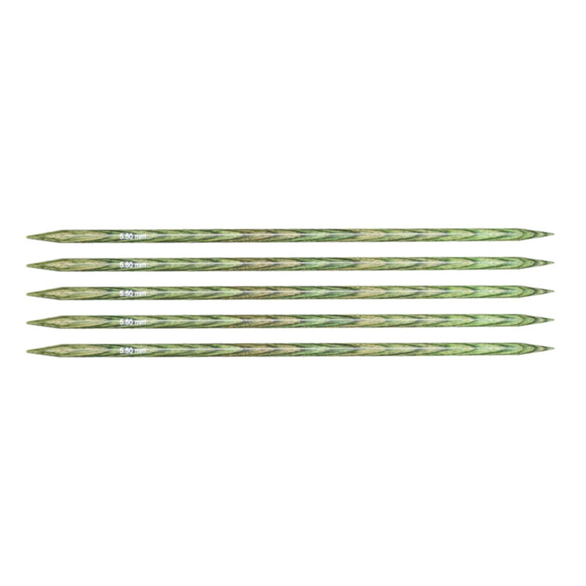 KnitPro Dreamz Double Point Needles - US 9 - 5" (5.5mm) Misty Green - Zoom Image
