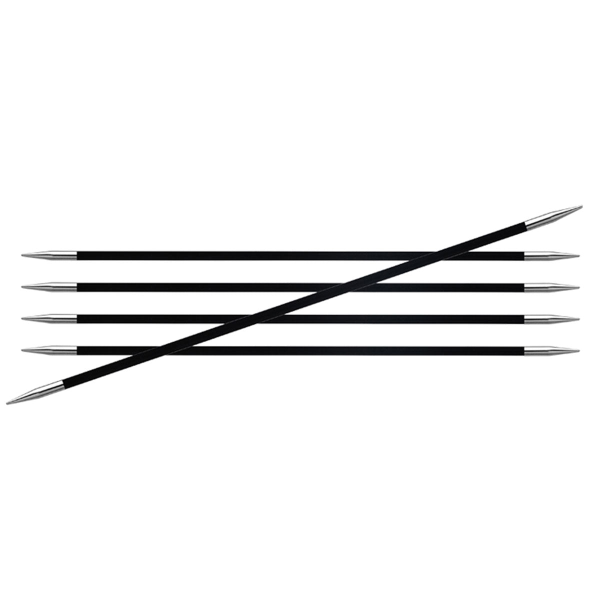 KnitPro Karbonz Double Point Needles - US 6 (4.0mm) - 6" - Extra Image
