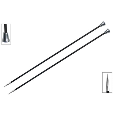 KnitPro Karbonz Single Point Needles - US 10 (6.0mm) - 14" - Zoom Image