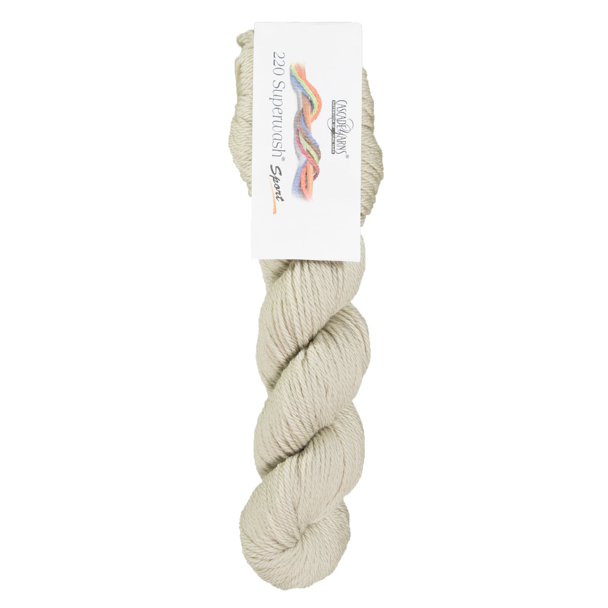 Cascade Yarns 220 Superwash Sport Yarn - 0875 Feather Grey - Zoom Image