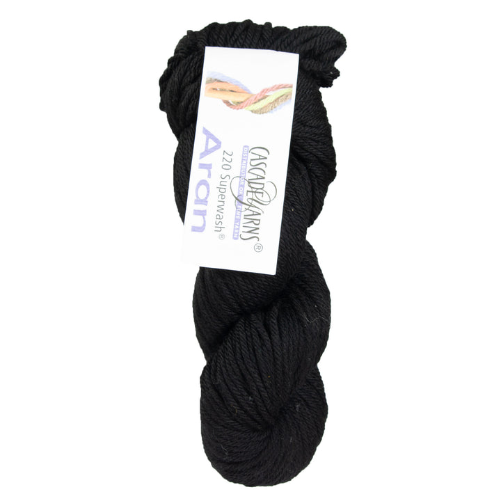 Cascade Yarns 220 Superwash Aran Yarn - 0815 Black - Zoom Image