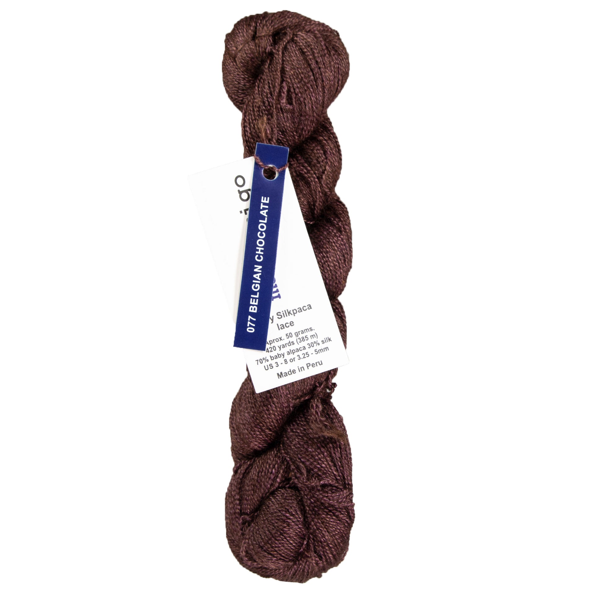 Malabrigo Silkpaca Yarn - 077 Belgian Chocolate - Zoom Image

