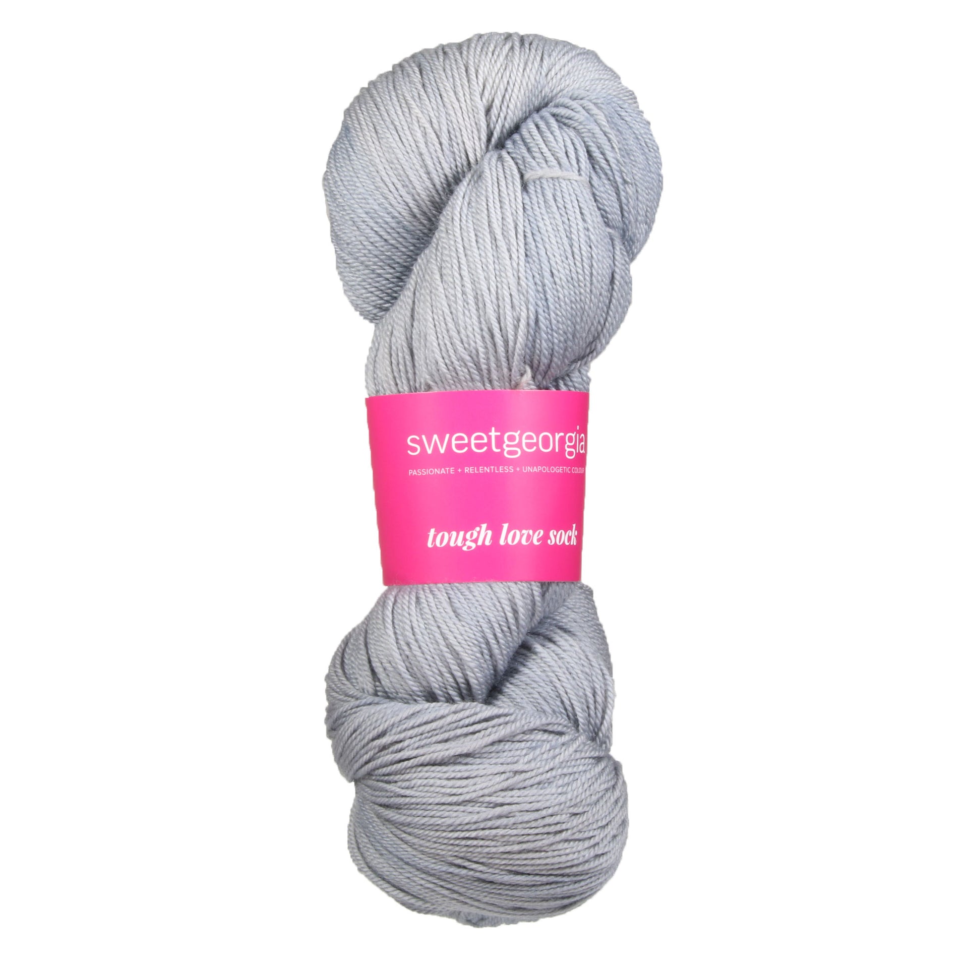 SweetGeorgia Tough Love Sock Yarn - Silver - Zoom Image
