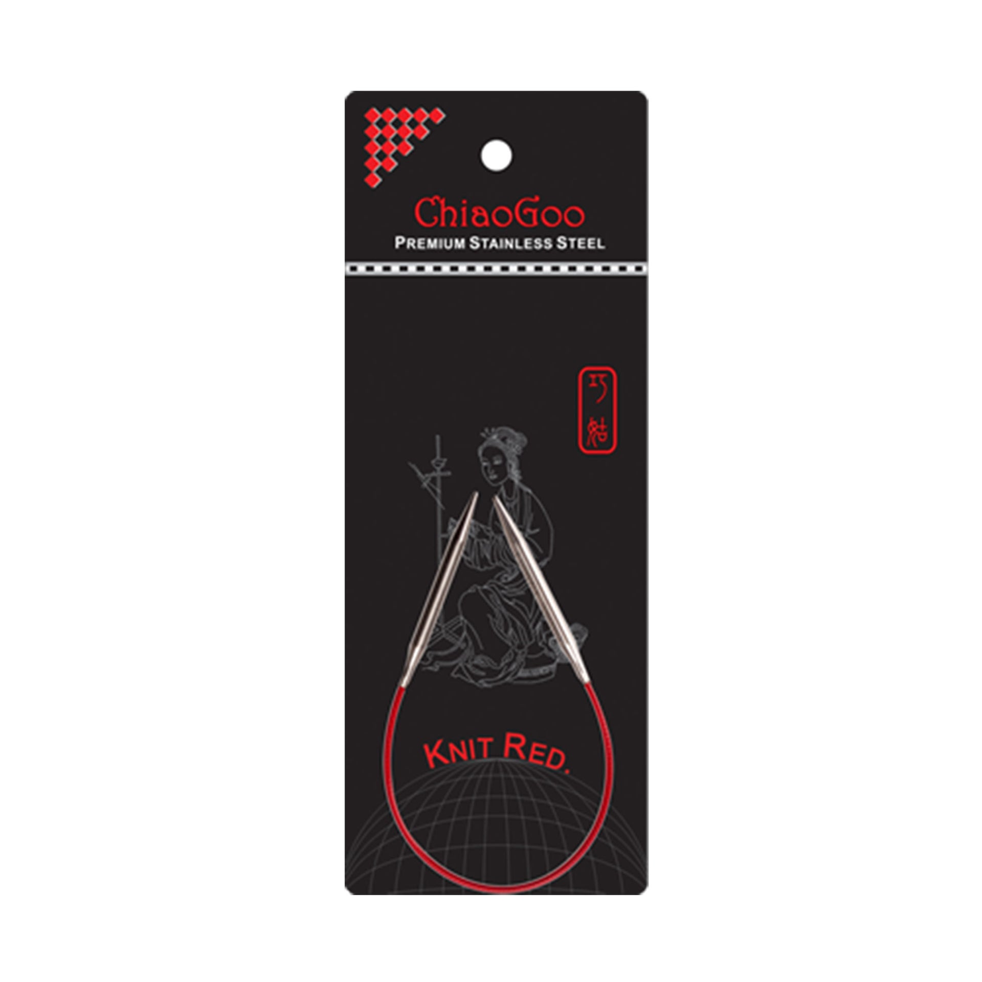 ChiaoGoo Knit RED Circular Needles - US 9 (5.50mm) - 16" - Zoom Image
