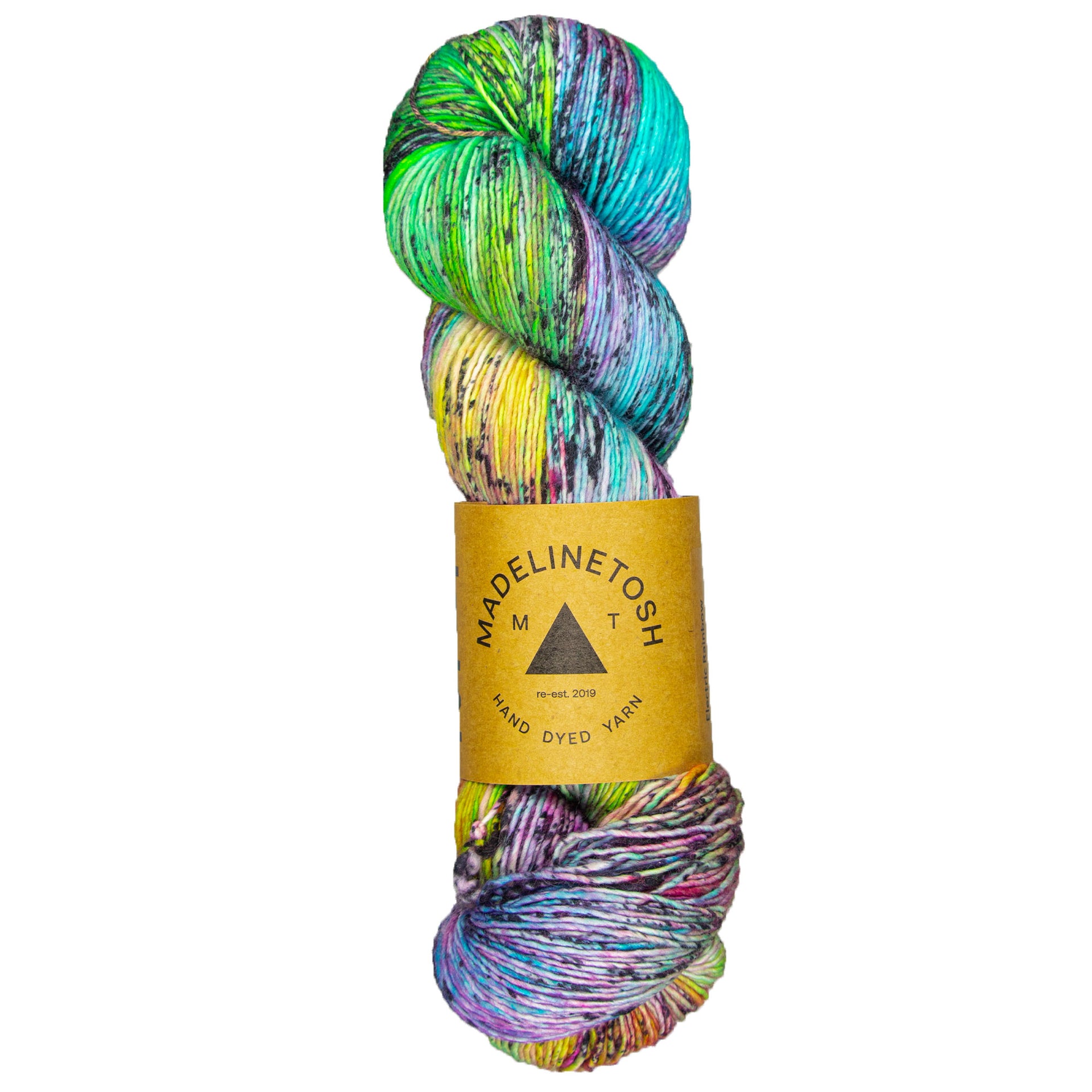 Madelinetosh Tosh Merino Light Yarn - Electric Rainbow - Zoom Image
