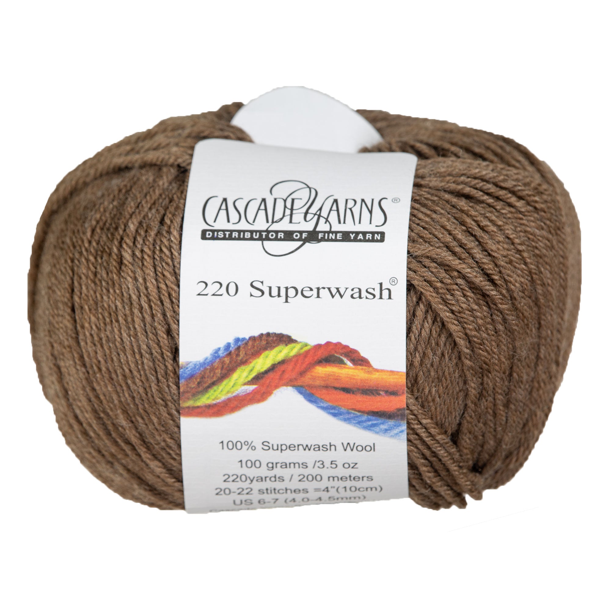 Cascade Yarns 220 Superwash Yarn - 0862 Walnut Heather - Zoom Image