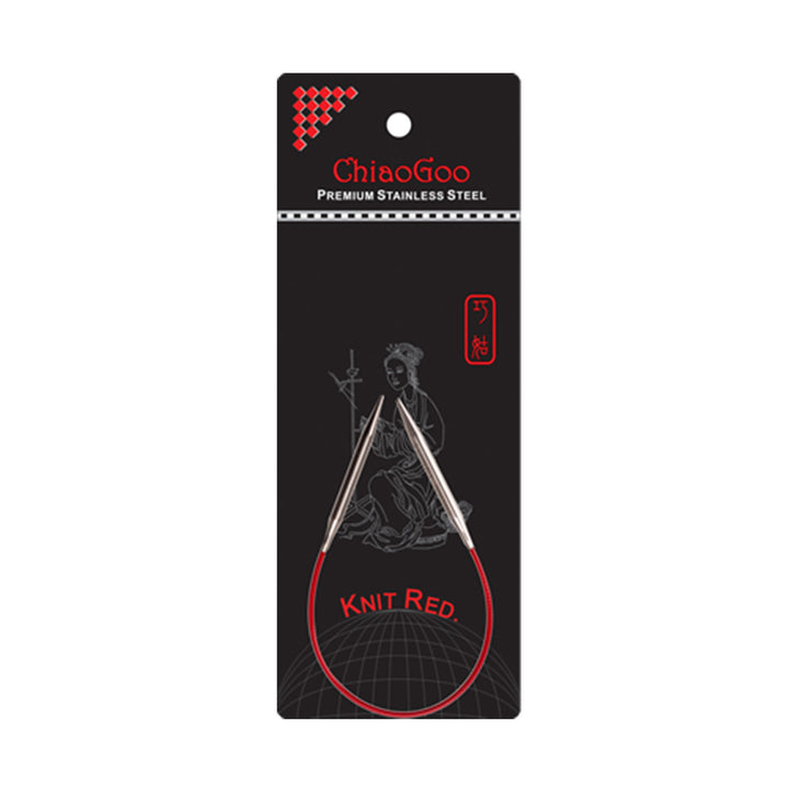 ChiaoGoo Knit RED Circular Needles - US 0 (2.00mm) - 9" - Zoom Image