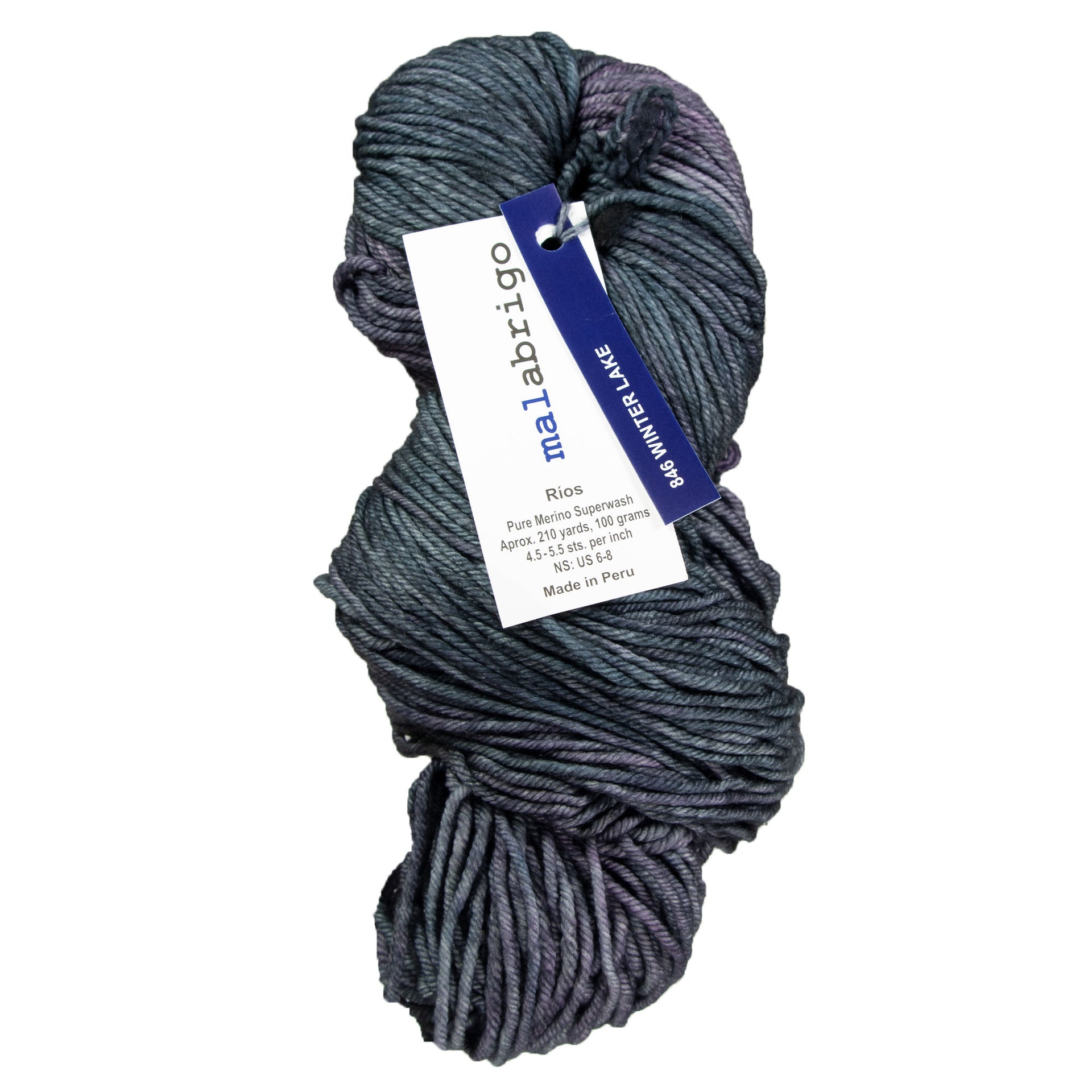 Malabrigo Rios Yarn - 846 Winter Lake - Zoom Image
