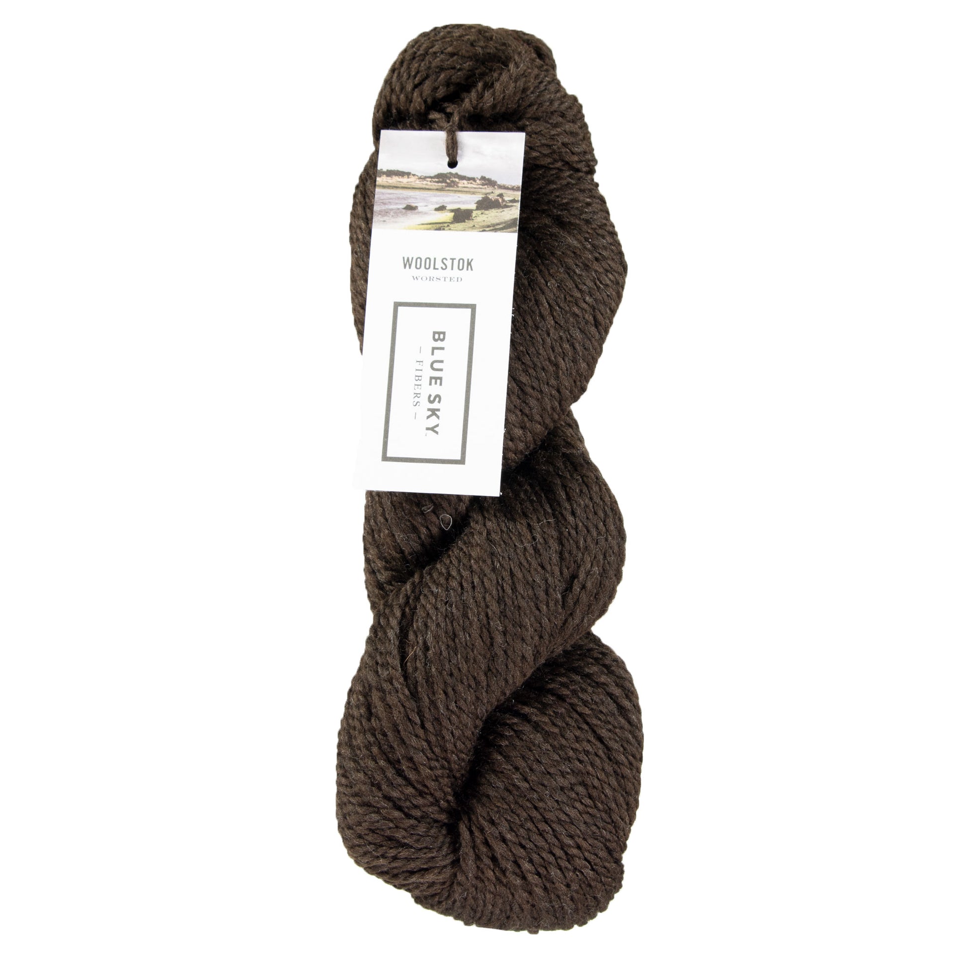 Blue Sky Fibers Woolstok Yarn - 1313 Dark Chocolate - Zoom Image
