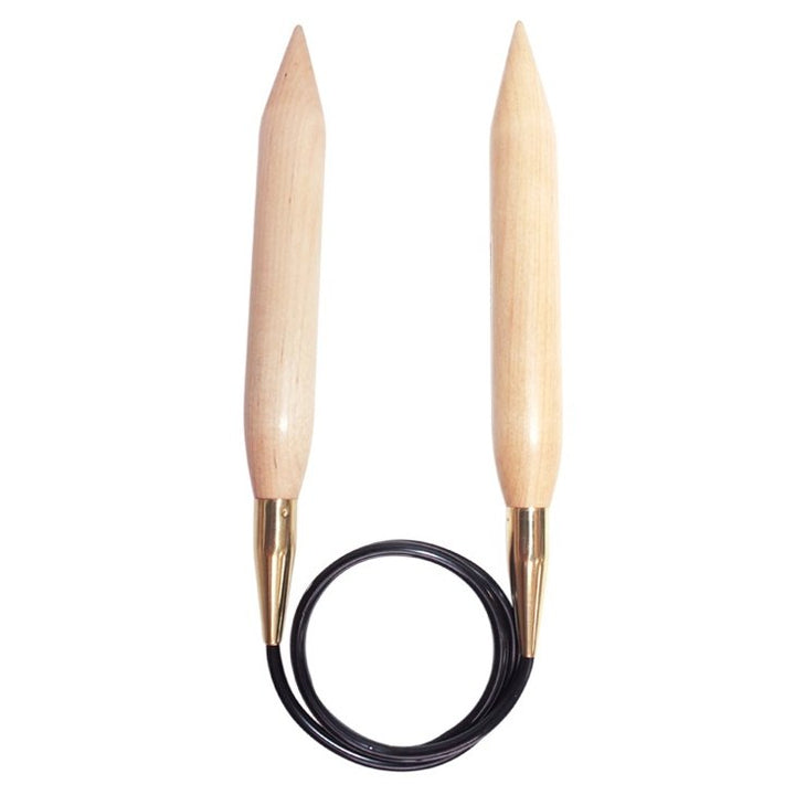 KnitPro Jumbo Birch Fixed Circular Needles - 35.0mm - 32" - Extra Image