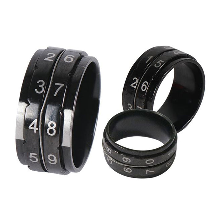 KnitPro Row Counter Ring - Black - Size 9 - Extra Image