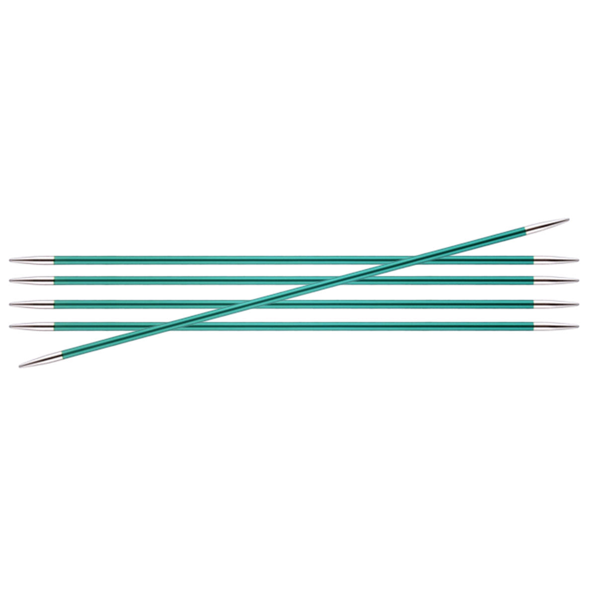 KnitPro Zing Double Pointed Needles - US 3 (3.25mm) - 6" Emerald - Extra Image
