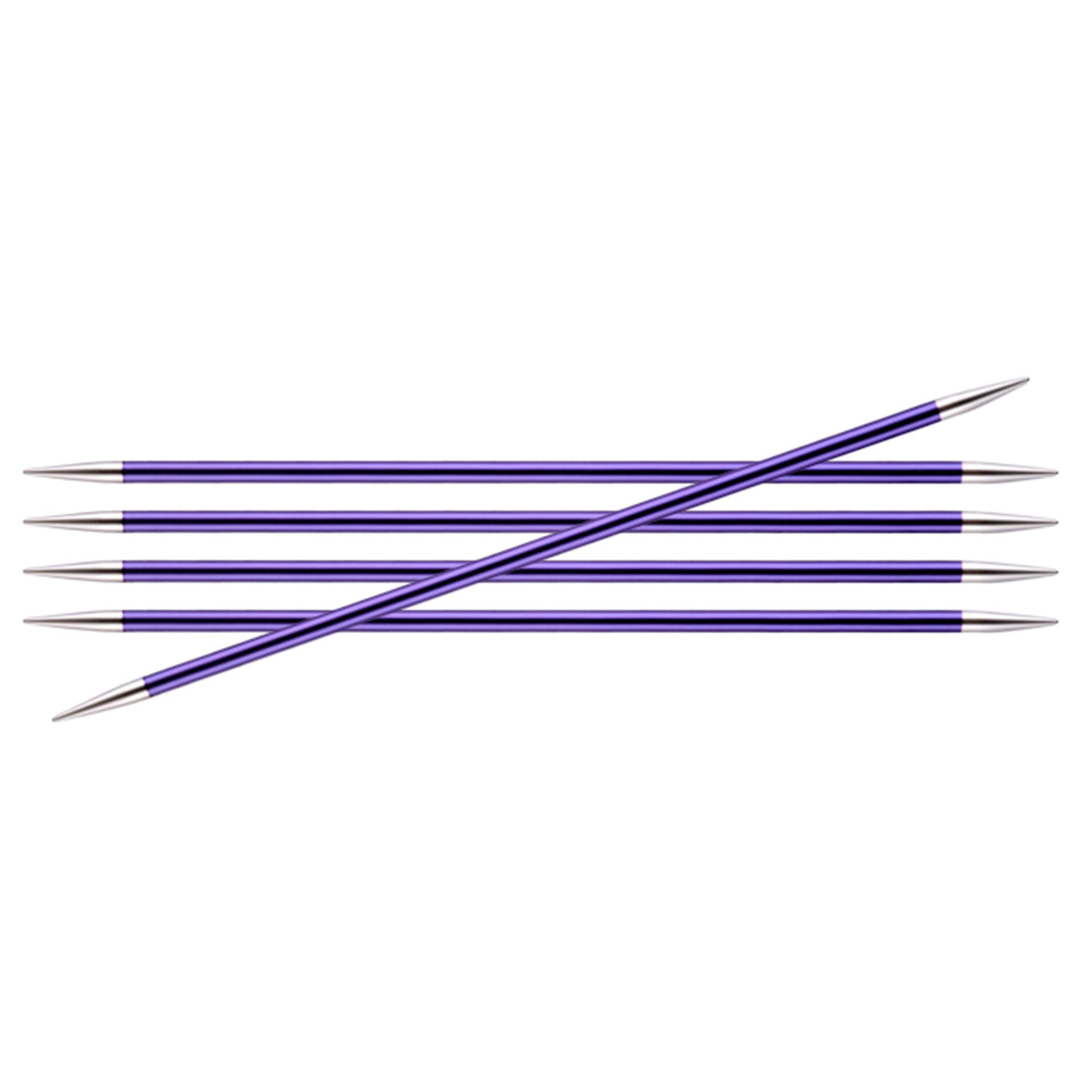 KnitPro Zing Double Pointed Needles - US 5 (3.75mm) - 6" Amethyst - Zoom Image
