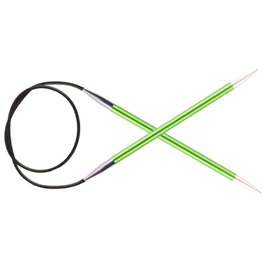 KnitPro Zing Fixed Circular Needles - US 4 (3.5mm) - 24" Chrysolite - Zoom Image