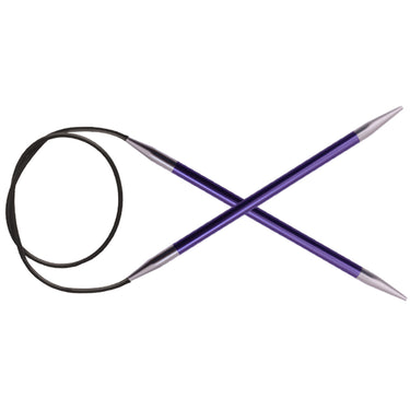 KnitPro Zing Fixed Circular Needles - US 5 (3.75mm) - 24" Amethyst - Zoom Image